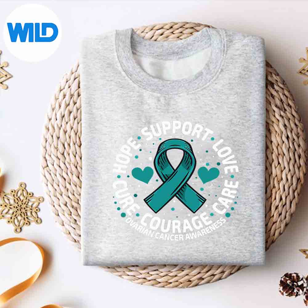 Alternative view of Ovarian Cancer Support Family Ovarian Cancer Awareness PNG SVG for Cricut