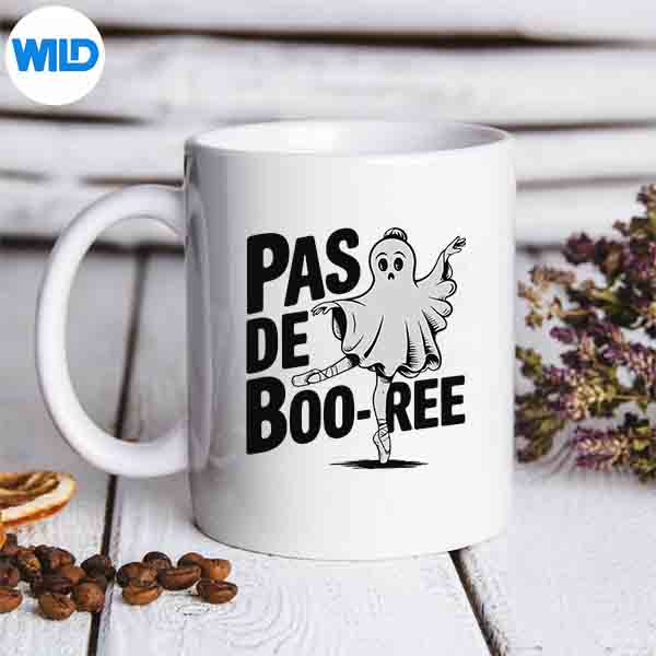 Pas De Boore Ballet Ghost Halloween Dance Retro Digital Design 6 PasDeBooreBalletGhostHalloweenDanceRetromug