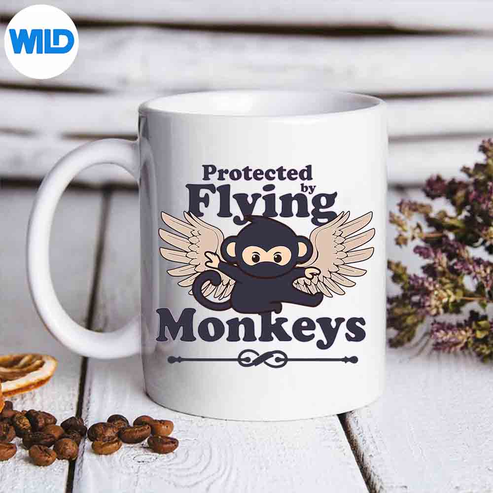Protected By Flying Monkeys Ninja Wizard Of Oz Witch PNG SVG for Cricut
