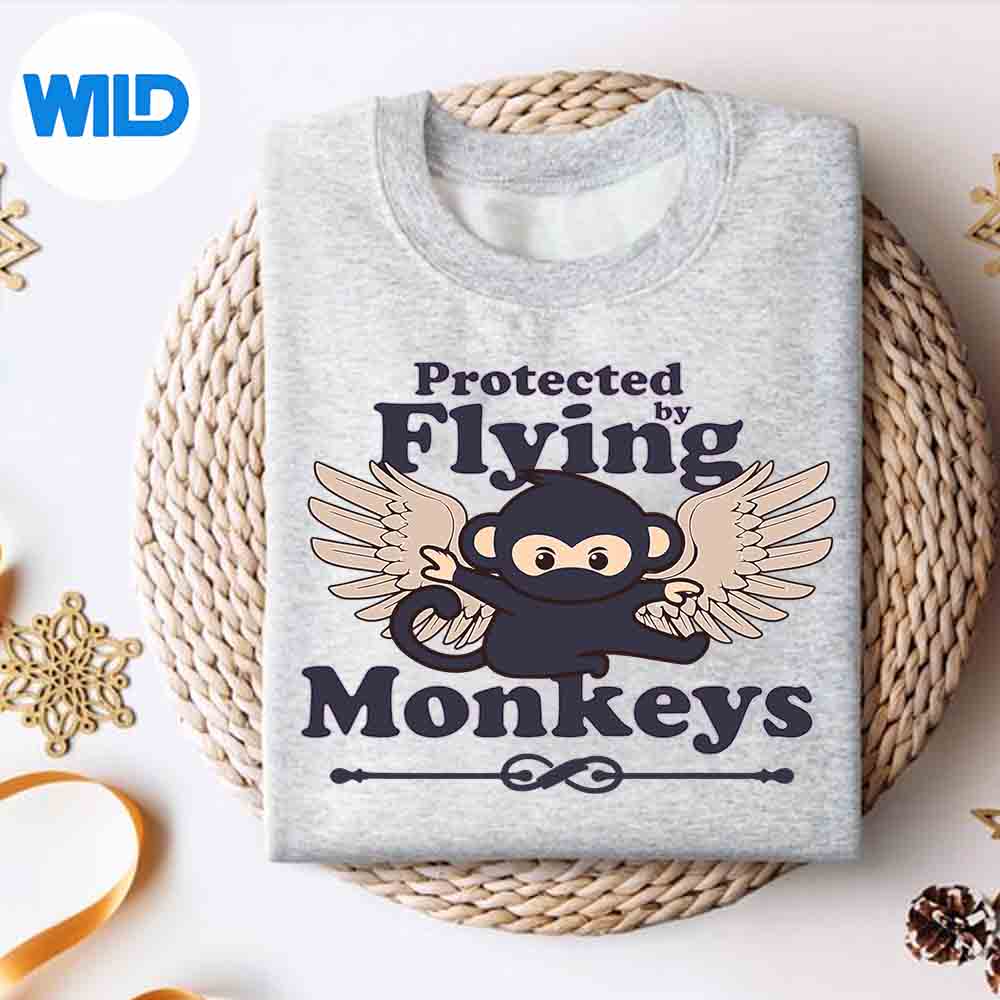 Alternative view of Protected By Flying Monkeys Ninja Wizard Of Oz Witch PNG SVG for Cricut