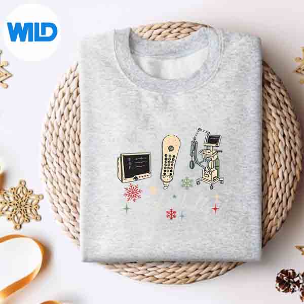 Retro Jingle Bells Sonography Ultrasound Christmas Vector Design 4 RetroJingleBellsSonographyUltrasoundChristmassweater