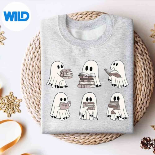 Retro Read More Books Cute Ghost Boo Halloween Spooky SVG Cut File 4 RetroReadMoreBooksCuteGhostBooHalloweenSpookysweater