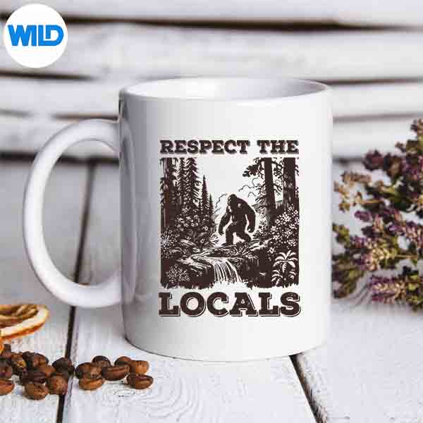 Retro Respect The Locals Sasquatch Bigfoot SVG PNG Cut File