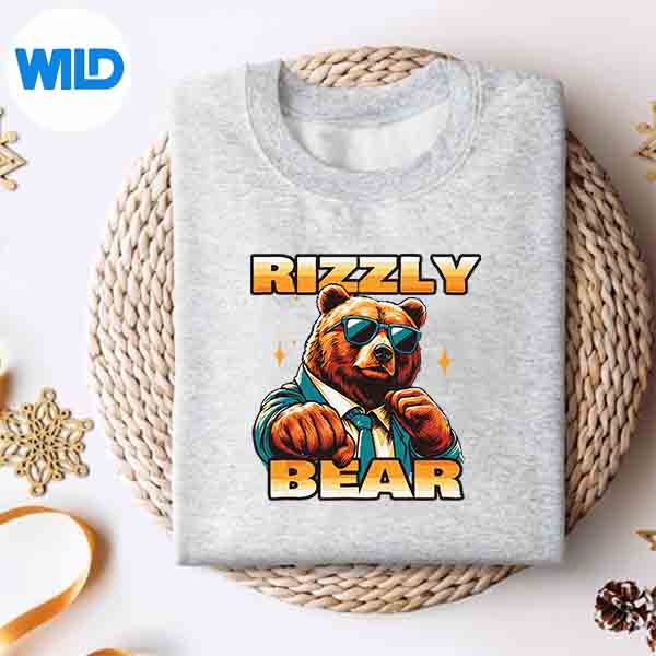 Rizzly Bear Wearing Sunglasses Cool Grizzly Bear PNG SVG for Cricut 4 RizzlyBearWearingSunglassesCoolGrizzlyBearsweater
