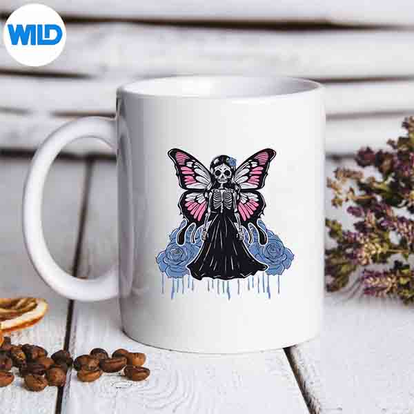 SkeletonFairyHalloweenButterflyGothFairycoreAestheticmug