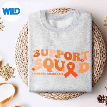Support Squad Orange Ribbon Leukemia Blood Cancer Awareness Cut File 4 SupportSquadOrangeRibbonLeukemiaBloodCancerAwarenesssweater