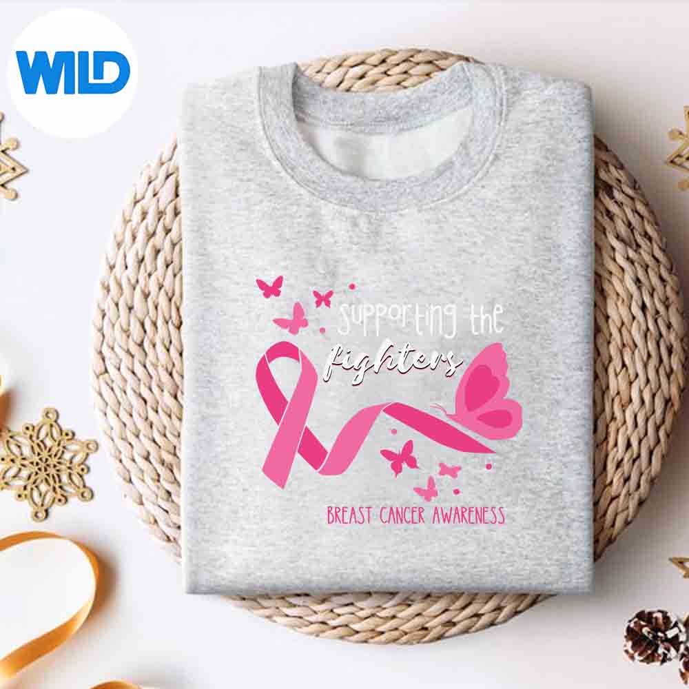 Alternative view of Supporting The Fighters Pink Ribbon Breast Cancer Awareness Digital Download