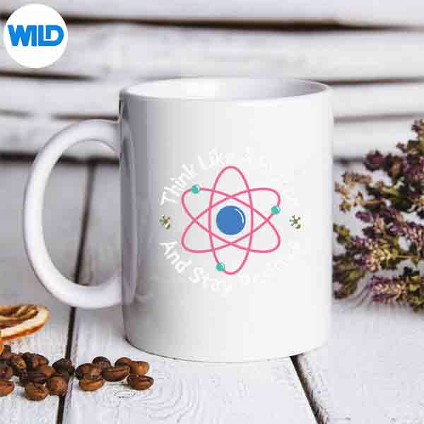 ThinkLikeAProtonAndStayPositiveSciencemug