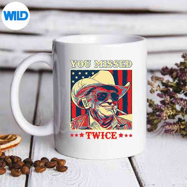 WesternTrumpCowYouMissedTwicemug