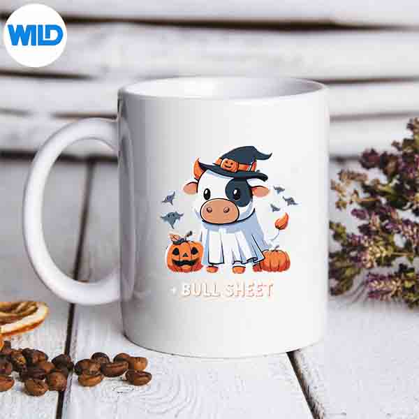 Bull Sheet Cow Pumpkins Halloween Cow Lovers PNG SVG for Cricut 6 BullSheetCowPumpkinsHalloweenCowLoversmug