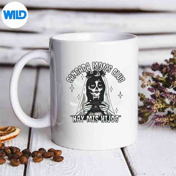 CansadaMomsClubAyMisHijosHalloweenMexicanSpookymug 1