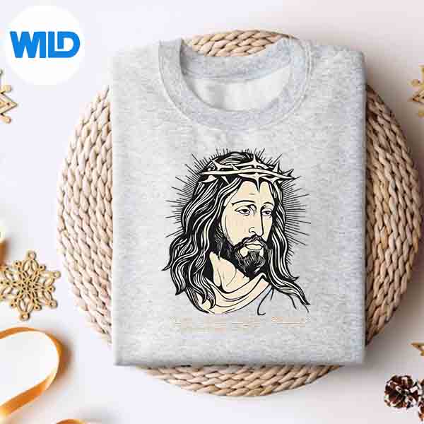 Jesus With Crown Of Thorns Let Your Light Shine Matthew 516 Design for Cricut 4 JesusWithCrownOfThornsLetYourLightShineMatthew516sweater
