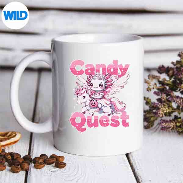 Princess Axolotl Cute Fairy Unicorn Enchanted Candy Quest Design for Cricut 6