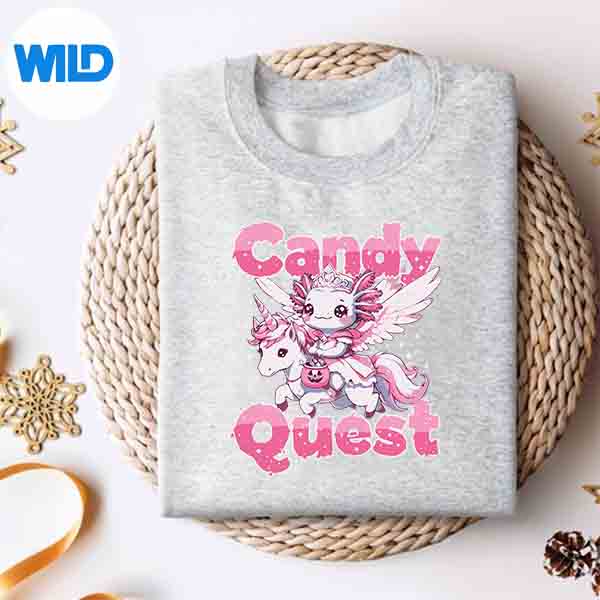 Princess Axolotl Cute Fairy Unicorn Enchanted Candy Quest Design for Cricut 4