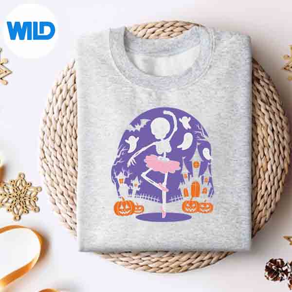 Skeleton Ballerina Spooky Halloween Skeleton Dancing Ballet SVG PNG Digital Design 4 SkeletonBallerinaSpookyHalloweenSkeletonDancingBalletsweater