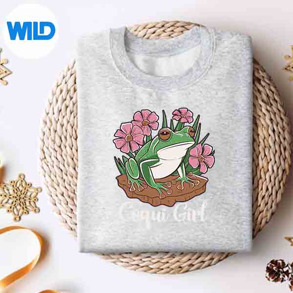 Taino Boricua Frog Puerto Rico Rainforest Coqui Girl Vector Design 4 TainoBoricuaFrogPuertoRicoRainforestCoquiGirlsweater