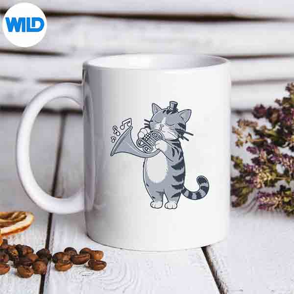 Cool Cat Playing French Horn Musician Orchestra Music SVG PNG 7 CoolCatPlayingFrenchHornMusicianOrchestraMusicmug