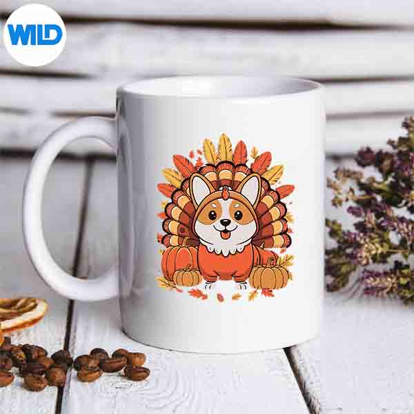 CorgiDogTurkeyThanksgivingCostumemug