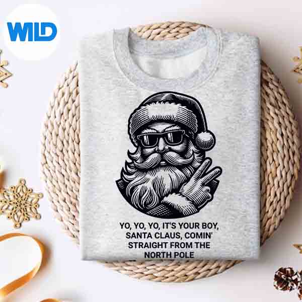 Hip Hop Santa Sunglasses Cool Santa Claus Vintage Christmas Digital Download 4 HipHopSantaSunglassesCoolSantaClausVintageChristmassweater