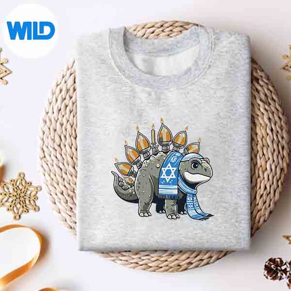 Menosaurus Jewish Stegosaurus Hanukkah Vintage SVG PNG Digital Design 4 MenosaurusJewishStegosaurusHanukkahVintagesweater