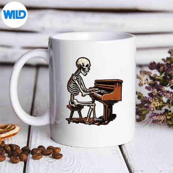 SkeletonPlayingPianoForPianistPianomug