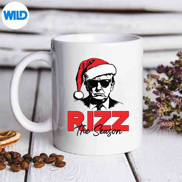 Rizz The Season Christmas Humorous Trump 2024 Santa Rizzler SVG PNG Digital Design 6 RizzTheSeasonChristmasHumorousTrump2024SantaRizzlermug