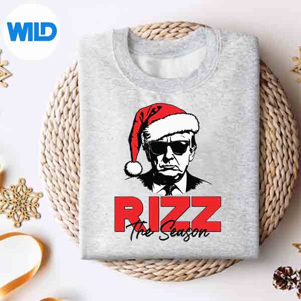 Rizz The Season Christmas Humorous Trump 2024 Santa Rizzler SVG PNG Digital Design 4 RizzTheSeasonChristmasHumorousTrump2024SantaRizzlersweater