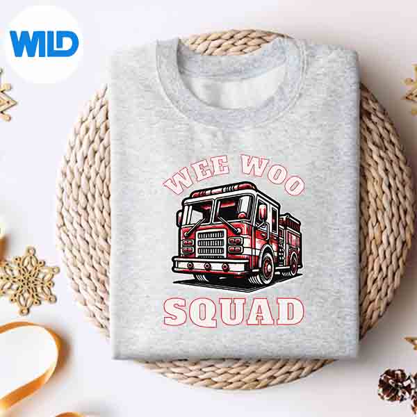 Wee Woo Squad Fire Truck Firefighter Family Silhouette SVG PNG 4 WeeWooSquadFireTruckFirefighterFamilysweater