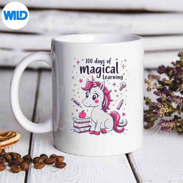 100thDayKindergartenGirlsUnicorn100DaysOfSchoolmug