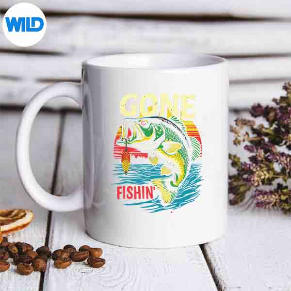 Bass Fisherman Gone Fishin Bass Fishing Angler Dad Digital Design 7 BassFishermanGoneFishinBassFishingAnglerDadmug