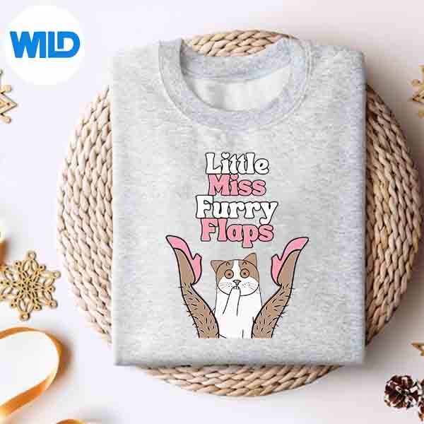 Alternative view of Little Miss Furry Flaps Inappropriate Adult Joke SVG Cut File