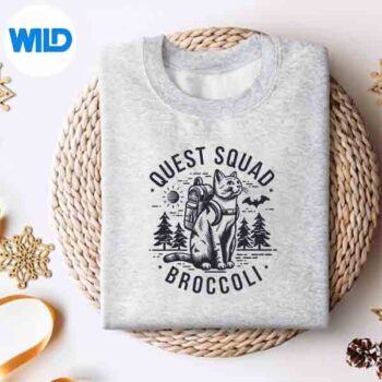 QuestFantasySquadBroccoliCatRetrosweater