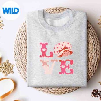 Strawberry Shortcake Valentine's Day Love Vintage Design for Cricut 4 StrawberryShortcakeValentinesDayLoveVintagesweater