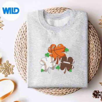 BasketballBaseballFootballShamrockPatricksDaysweater