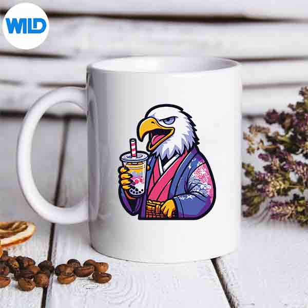 EagleBubbleBobaTeaAnimeCuteKawaiimug