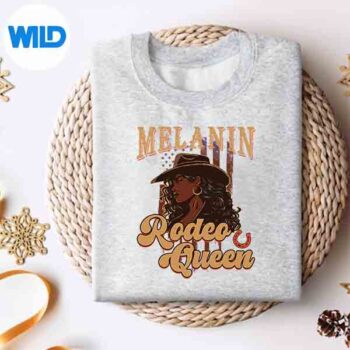MelaninRodeoQueenAfroCowgirlBlackHistoryAfricanWomansweater