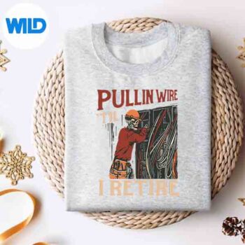 PullinWireTilIRetireSkeletonElectricianVintagesweater