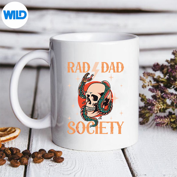 Rad Dad Society Cool Dad Club Fathers Day Dad Life Silhouette SVG PNG 6 RadDadSocietyCoolDadClubFathersDayDadLifemug