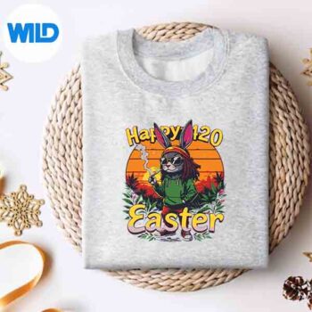 Happy 420 Easter Smoking Easter Bunny SVG PNG Cut File 4 Happy420EasterSmokingEasterBunnysweater
