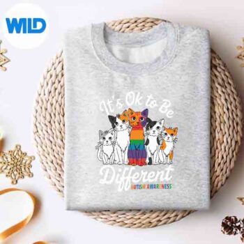 Its Ok To Be Different Cat Puzzle Cute Autism Awareness Silhouette SVG PNG 4 ItsOkToBeDifferentCatPuzzleCuteAutismAwarenesssweater