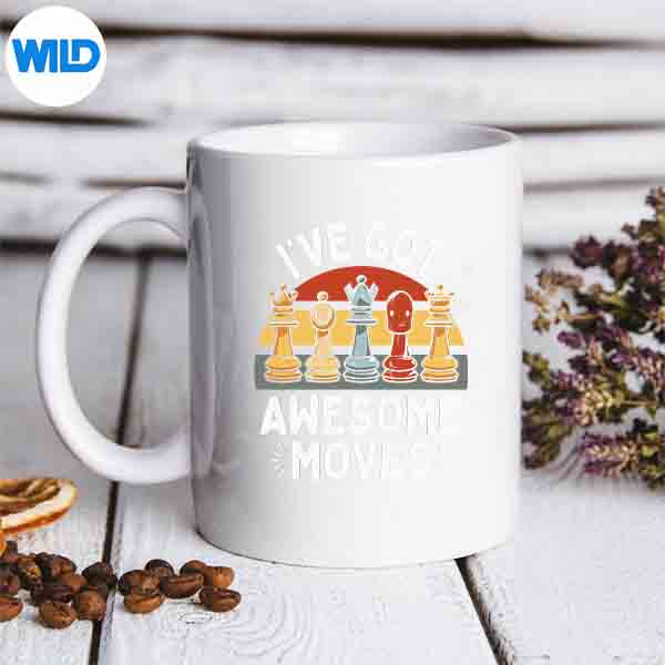 IveGotAwesomeMovesChessPlayerChessPiecesRetromug