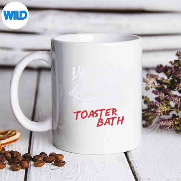 Live Laugh Toaster Bath Skeleton Retro Digital Design