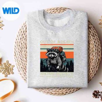 OutOfBreathHikingSocietyRaccoonHikingVintagesweater