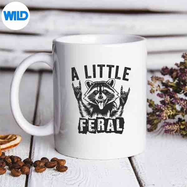 RaccoonALittleFeralToddlerGirlFeralmug