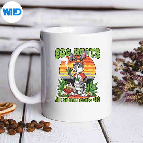 StonedEasterBunnyWithJoint420MarijuanaEaster420Daymug