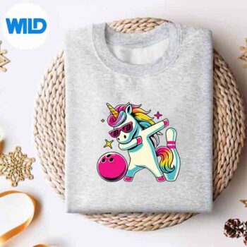 UnicornDabbingBowlingGirlsVintagesweater