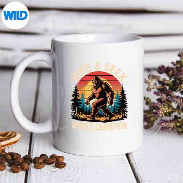 BigfootHideSeekChampionRetroSasquatchmug