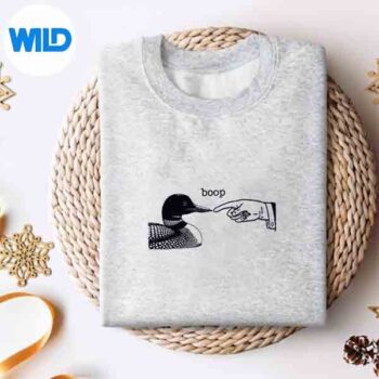 Loon Boop With Pointing Hand Human Water Bird Loon Lovers Silhouette SVG PNG 4 LoonBoopWithPointingHandHumanWaterBirdLoonLoverssweater