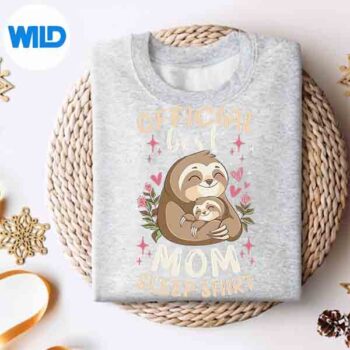 OfficialBestMomSleepMothersDaySlothsPajamasweater