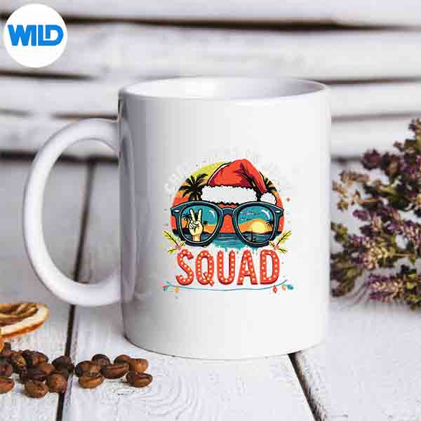 SantaSummerReindeersChristmasInJulySquadmug
